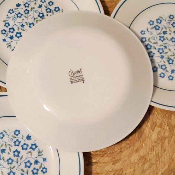 4 Blue Heather Bread Plates - Picture 4 of 4